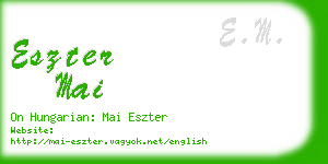 eszter mai business card